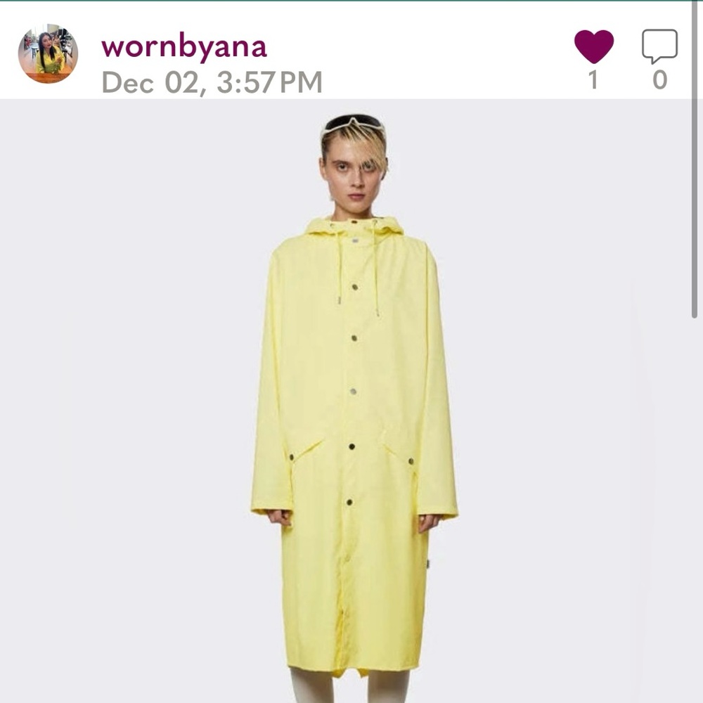 Rains A-Line Jacket in the color straw